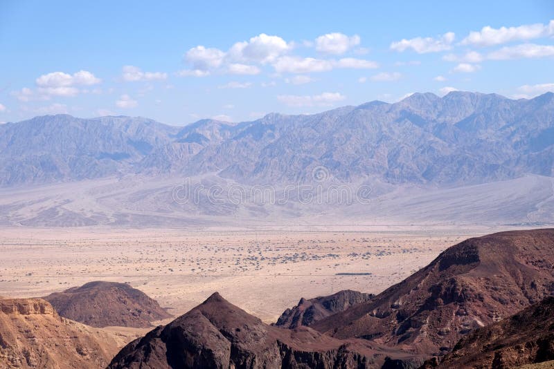 Scenic landscape in Eilat Mountains.