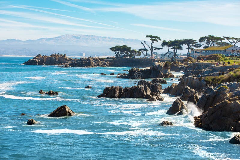Scenic Monterey Coast, bellissima costa californiana, Pacific Grove, Monterey, California, Stati Uniti