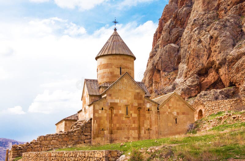 Scenic Novarank monastery in Armenia. Noravank monastery was founded in 1205. It is located 122 km from Yerevan in narrow gorge