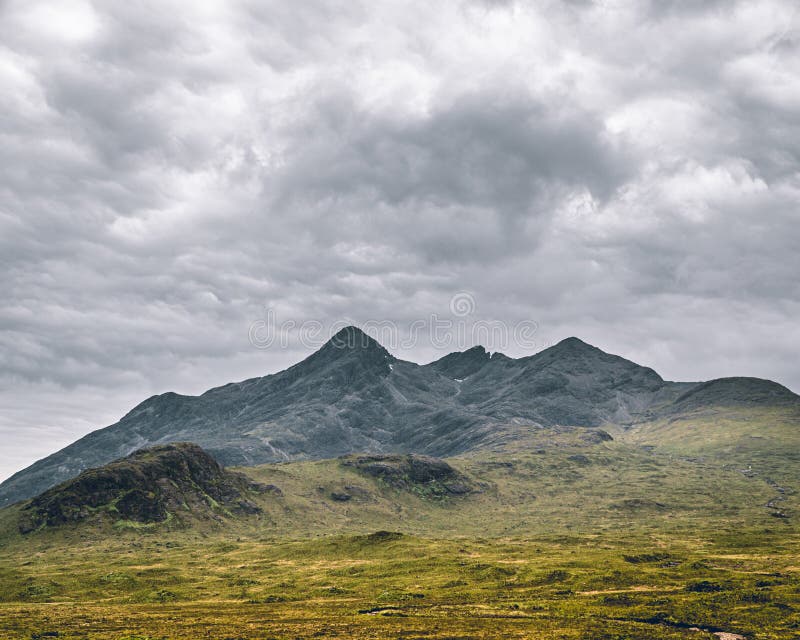 A Scenic Panoramic View of Mountains Tops in the Scottish Highlands ...