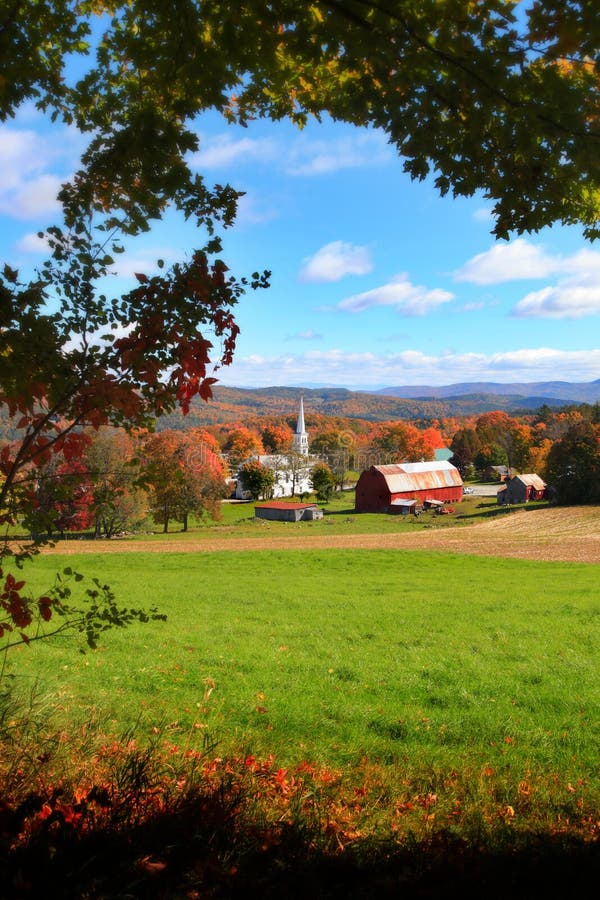 Peacham, VT in fall stock image. Image of country, living 23151551