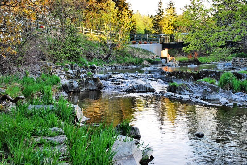 Scenic river in countryside