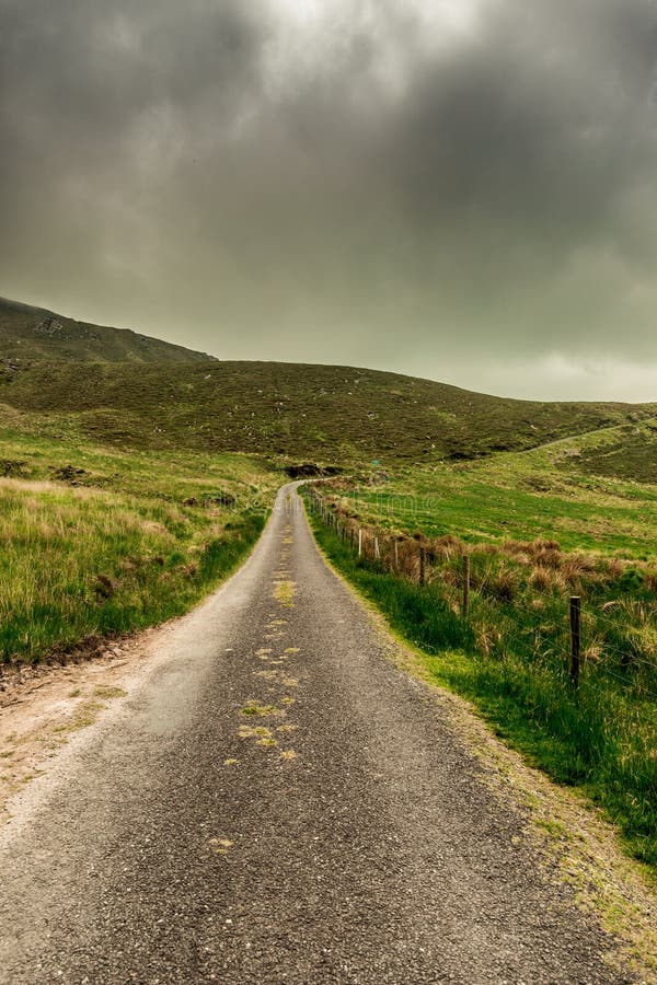 Scenic Roads at Caherconree on the Dingle Peninsula in County Kerry ...