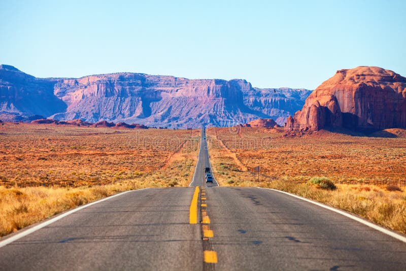 Scenic view from highway 163 in Monument Valley near the Utah-Arizona border, United States