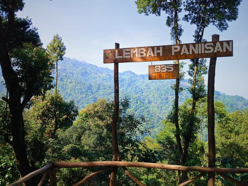 Scenic view of mountain and hill landscape in Indonesia royalty free stock photography
