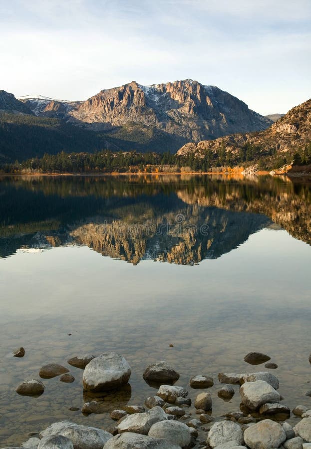 Scenic view of a Mountain and Lake with Reflection