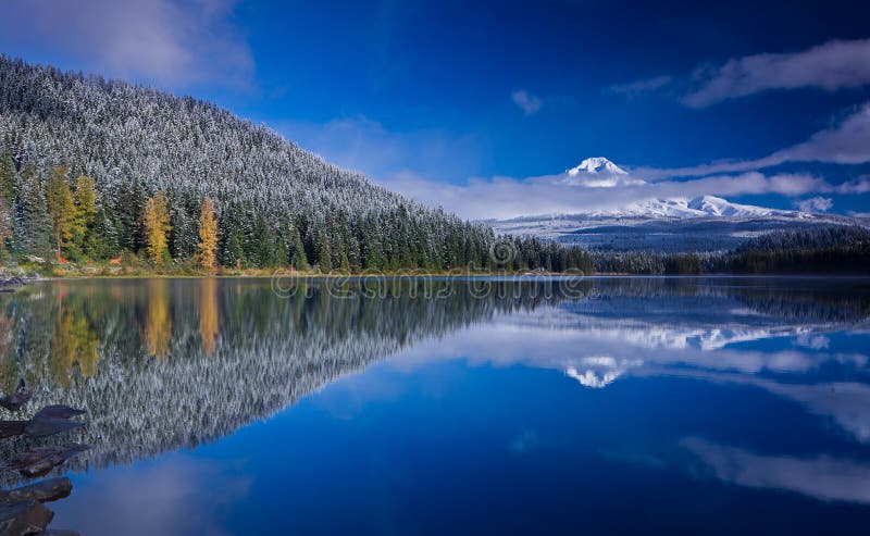 Scenic view of snow capped mountain royalty free stock image