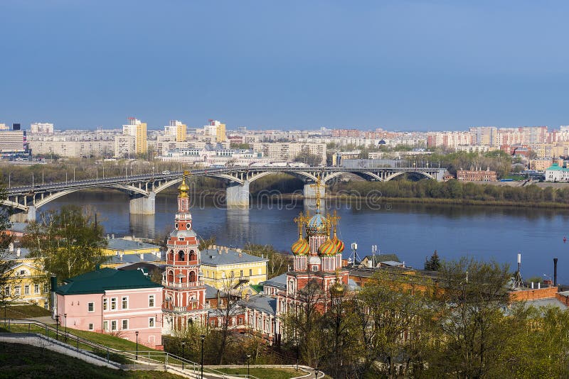 A scenic view of the spring Nizhny Novgorod, Russia