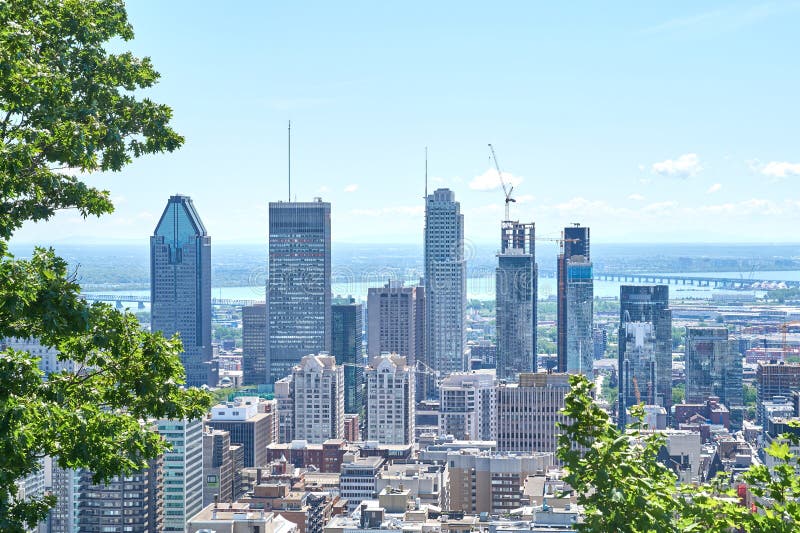 Scenic view of summer Montreal stock photography