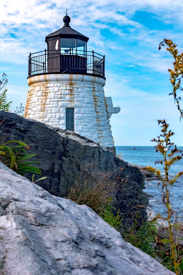 Scenic View of White Castle Hill Lighthouse, Newport, Rhode Island