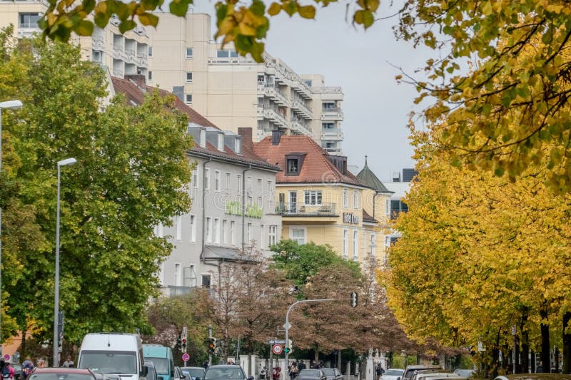 Scenic views around munich germany in autumn season stock image