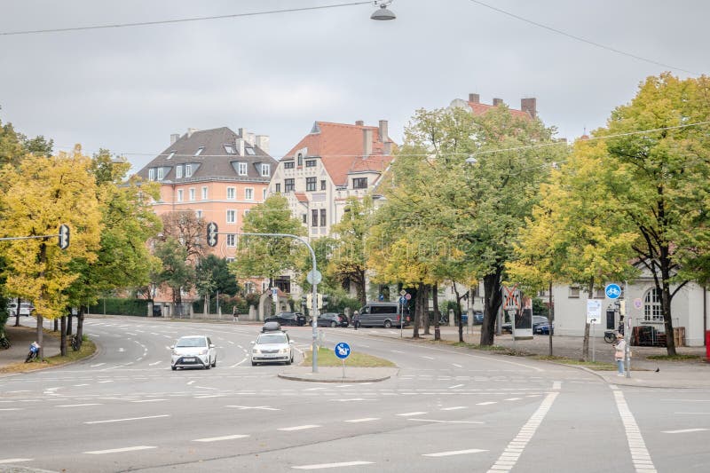 Scenic views around munich germany in autumn season stock image