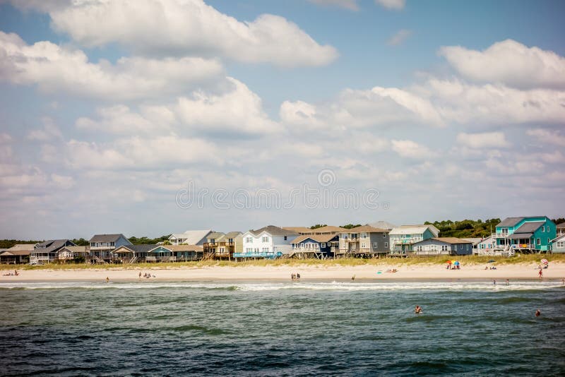 Scenic Views at Oak Island Beach North Carolina Stock Photo - Image of