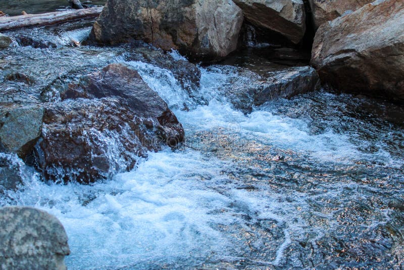 Scenic water flow in Eagle Creek, Tahoe, California. Scenic water flow in Eagle Creek, Emerald Bay State Park, Tahoe, California royalty free stock photos Scenic water flow in Eagle Creek, Tahoe, California. Scenic water flow in Eagle Creek, Emerald Bay State Park, Tahoe, California royalty free stock photos