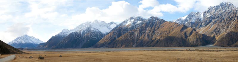 Scenics of mount Tasman valleys Aoraki Mt Cook