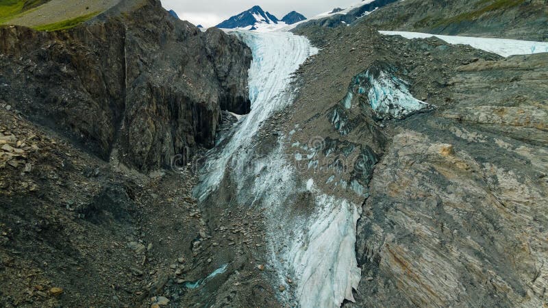 Sceniczny widok lodowca Warington w stanie valdez alaska usa obraz royalty free