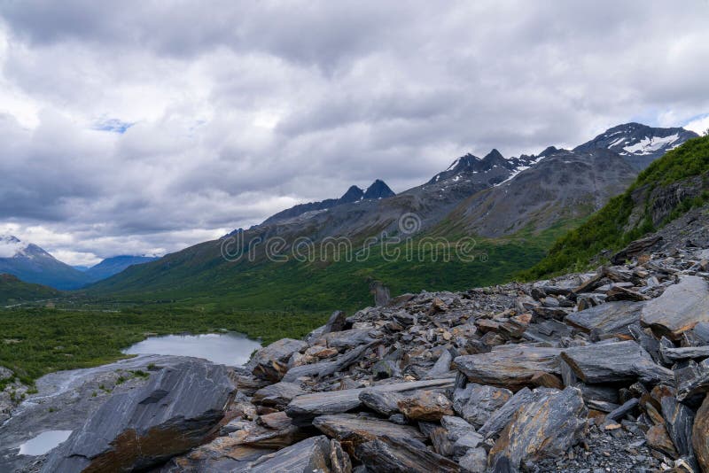 Sceniczny widok rejonu rekreacyjnego stanu Warington alaska usa obrazy stock