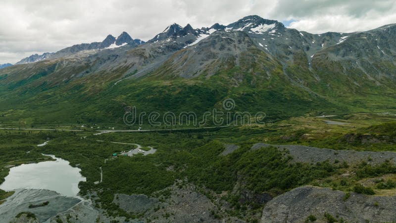 Sceniczny widok rejonu rekreacyjnego stanu Warington alaska usa obraz stock