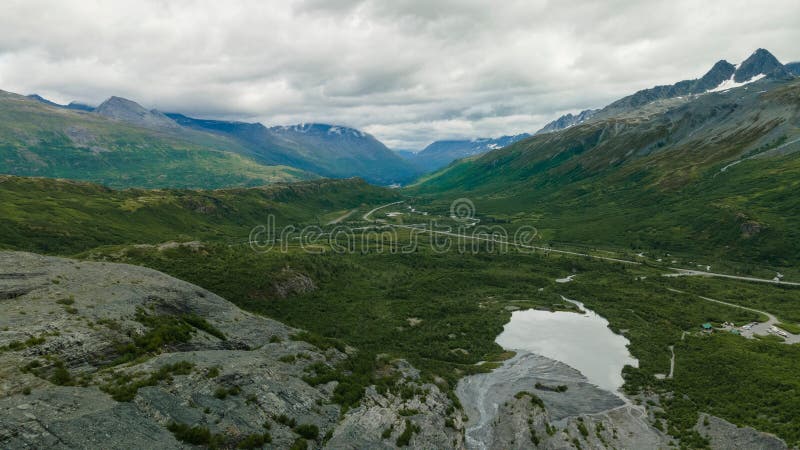 Sceniczny widok rejonu rekreacyjnego stanu Warington alaska usa zdjęcia stock