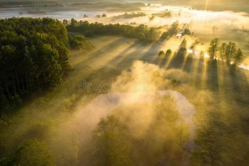 Scenisk sommarbakgrund Solstrålar på flyg- sikt för flodnatur Soligt landskap för landskap Förbluffa ljust solljus över floden su royaltyfri foto Scenisk sommarbakgrund Solstrålar på flyg- sikt för flodnatur Soligt landskap för landskap Förbluffa ljust solljus över floden su royaltyfri foto