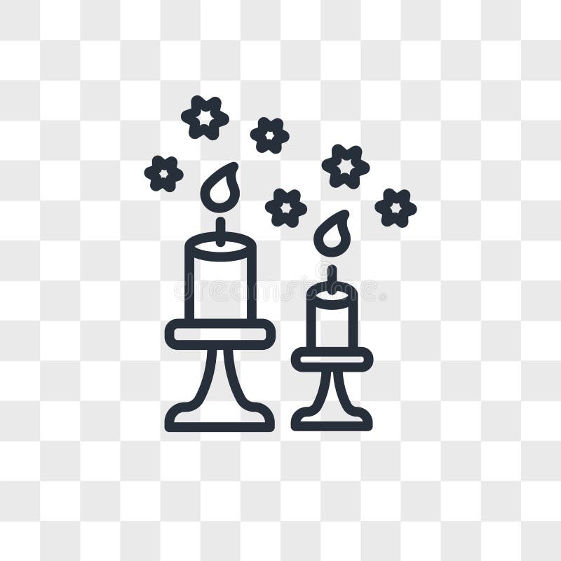 Scented Candle Vector Icon Isolated on Transparent Background, Scented Candle Logo Design Stock