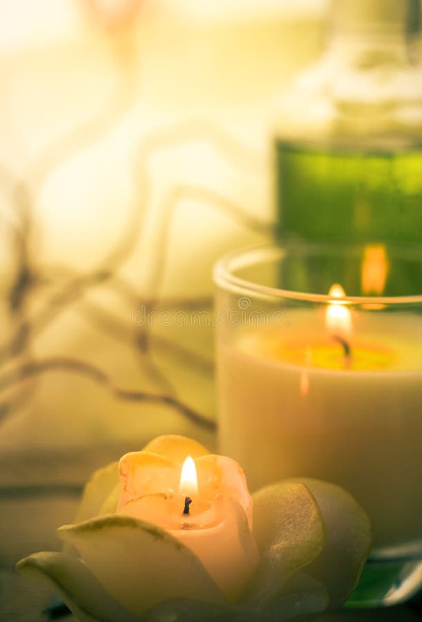 Scented Candles Attributes Rest Relaxation Stock Photo Image of