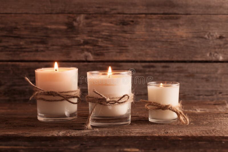 Scented Candles on White Background Stock Photo Image of mystery
