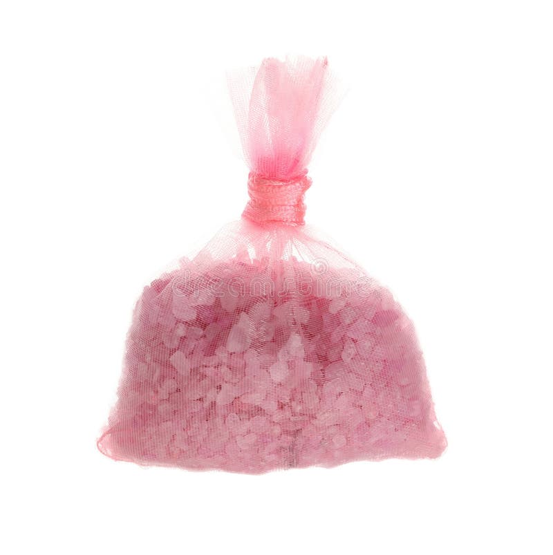 Scented Sachet with Aroma Beads Isolated on White Stock Photo Image