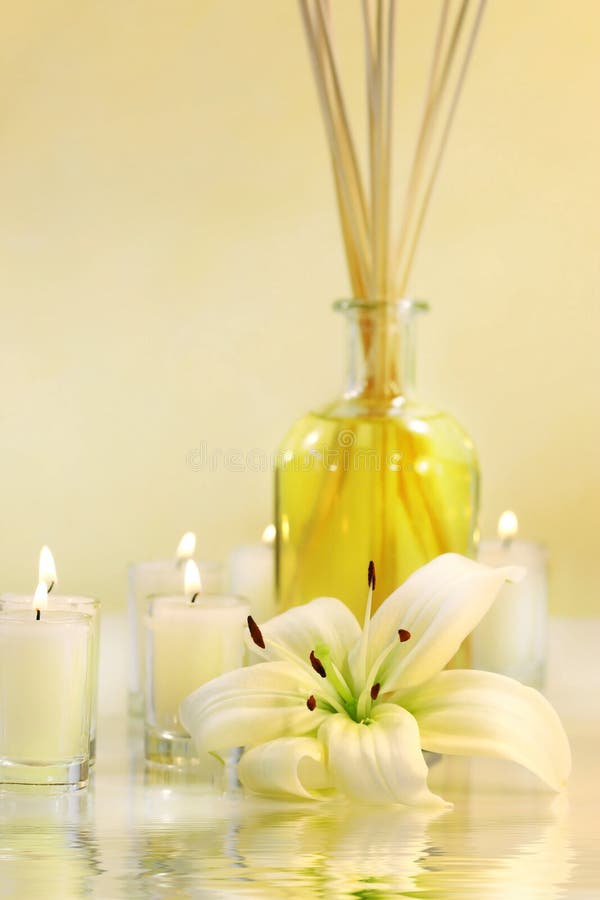 Scented Sticks with Candles Stock Photo Image of retreat, organic