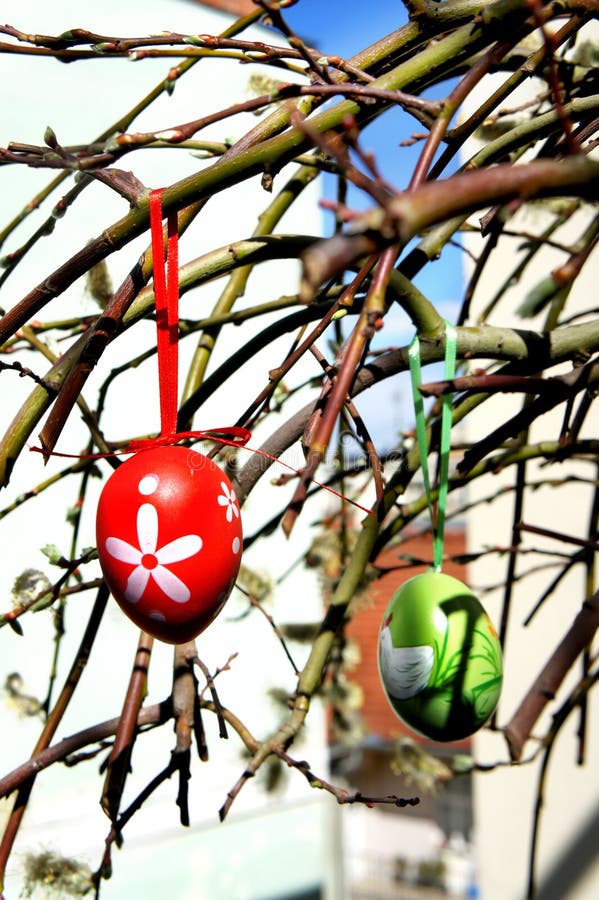 Schone Moderne Terrasse Mit Ostern Dekoration Stockbild Bild Von Dekoration Zustand 52208733