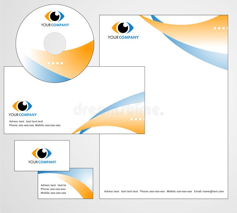 Template design of logo, letterhead, banner, header, CD and business card - vector file. Template design of logo, letterhead, banner, header, CD and business card - vector file