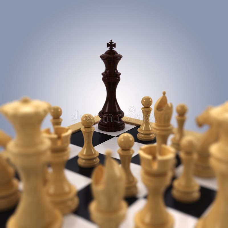 Schachkönig in Verlegenheit gebracht lizenzfreies stockbild Schachkönig in Verlegenheit gebracht lizenzfreies stockbild