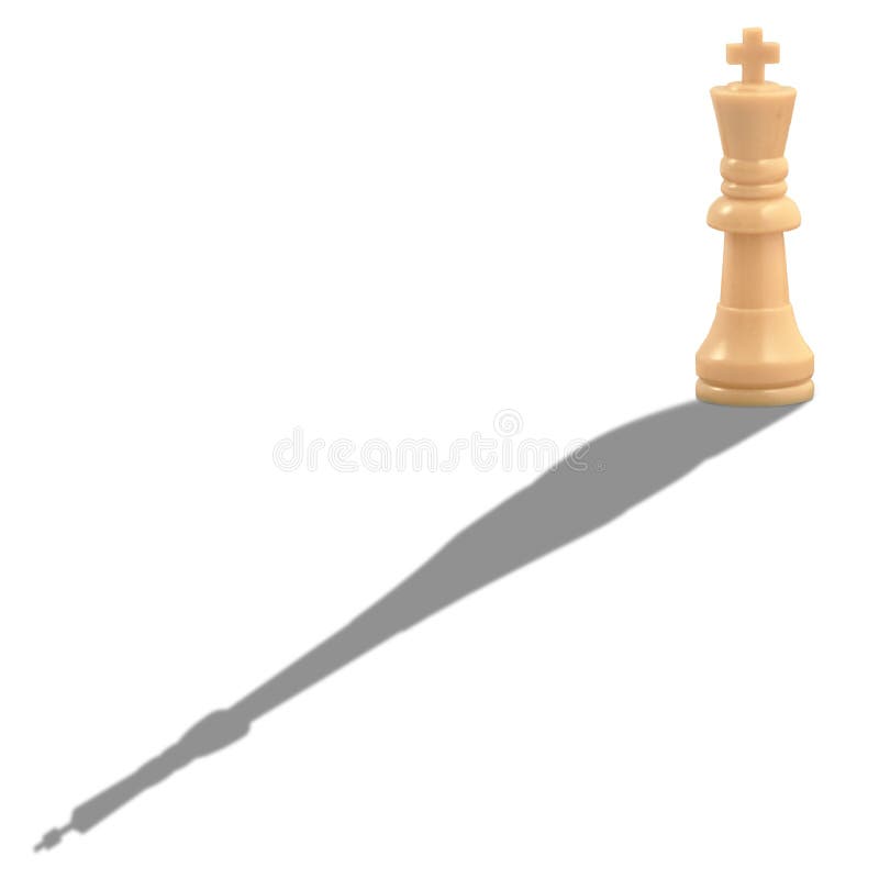 Schackkonungwhite arkivbild
