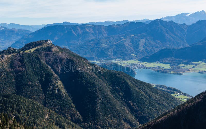 Schafberg View stock photography