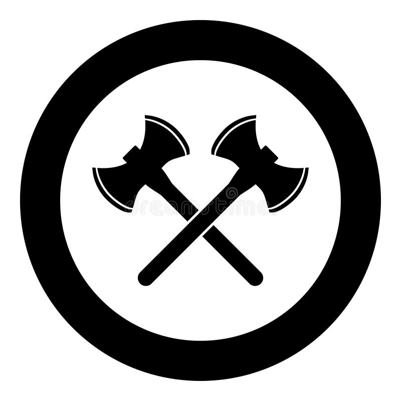 Schaft twee dubbel-onder ogen gezien Viking vector van de pictogram de zwarte kleur in cirkel om beeld van de illustratie het vla stock illustratie Schaft twee dubbel-onder ogen gezien Viking vector van de pictogram de zwarte kleur in cirkel om beeld van de illustratie het vla stock illustratie