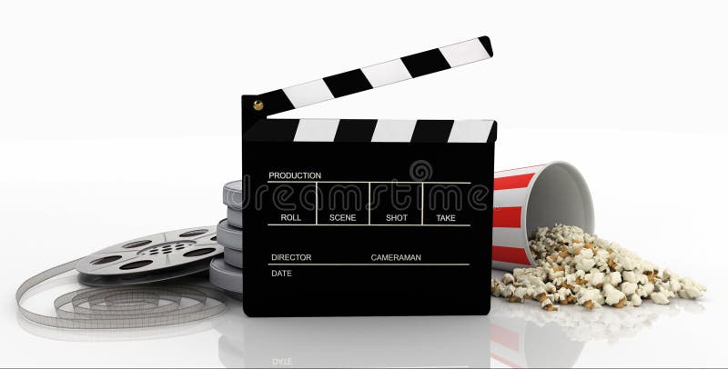 Scharnierventil, Filmstreifen, Popcorn stock abbildung Scharnierventil, Filmstreifen, Popcorn stock abbildung