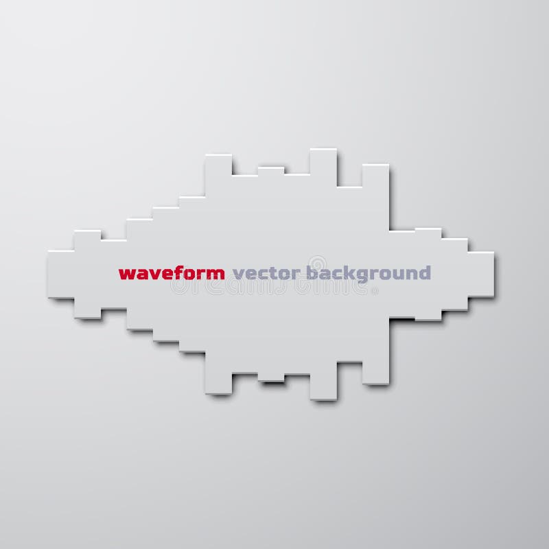Schattenbild der soliden Wellenform mit Schatten vektor abbildung Schattenbild der soliden Wellenform mit Schatten vektor abbildung