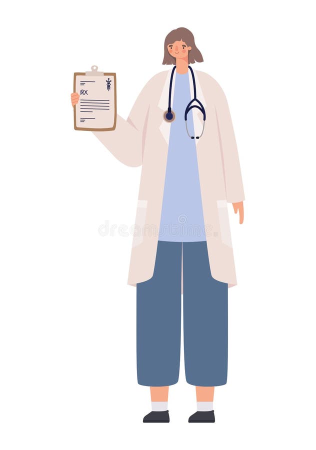Schattige vrouwelijke arts royalty-vrije illustratie