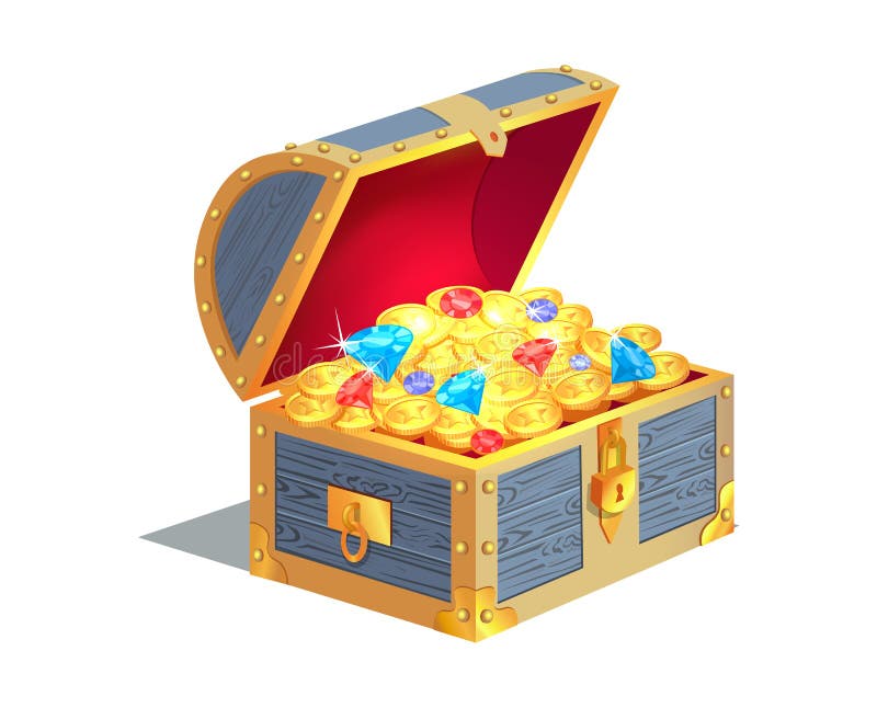 Schatz-Gold-und Schmuck-Vektor-Illustration vektor abbildung Schatz-Gold-und Schmuck-Vektor-Illustration vektor abbildung