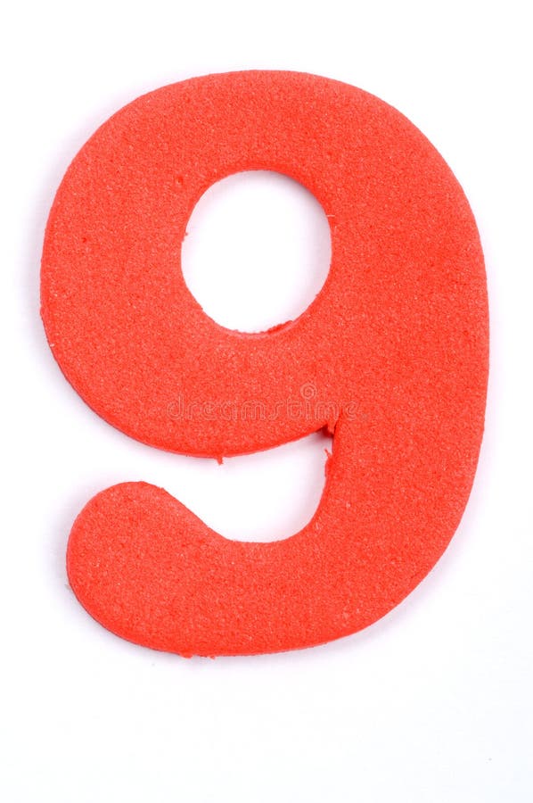Schaumgummi-Digit neun lizenzfreie stockfotos Schaumgummi-Digit neun lizenzfreie stockfotos