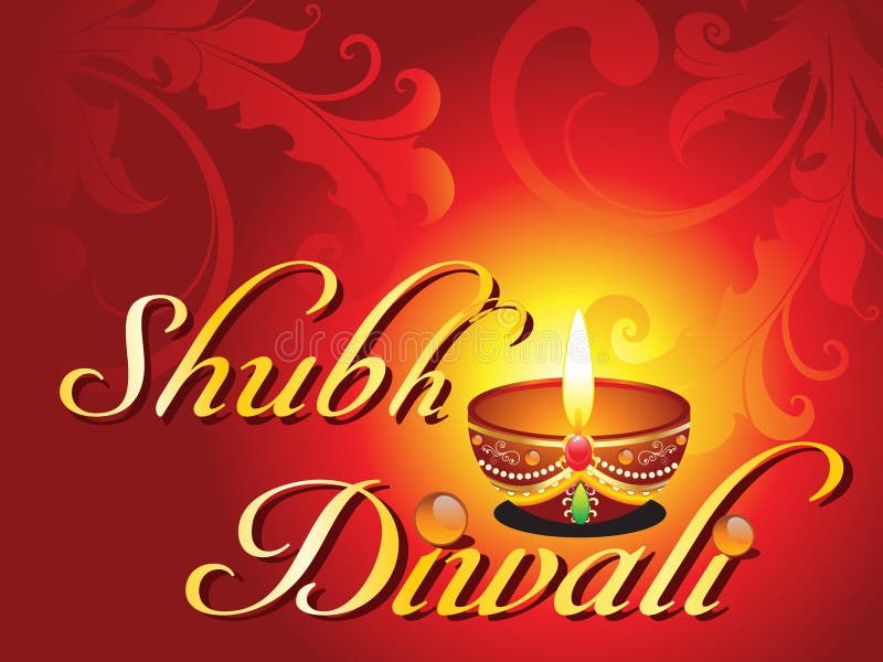 Scheda astratta di diwali dello shubh illustrazione di stock Scheda astratta di diwali dello shubh illustrazione di stock
