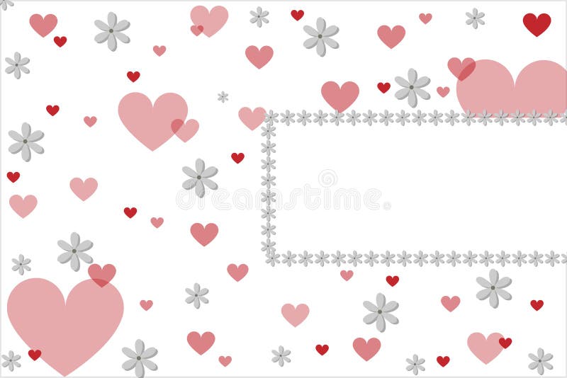 Scheda dei cuori del biglietto di S. Valentino illustrazione vettoriale Scheda dei cuori del biglietto di S. Valentino illustrazione vettoriale