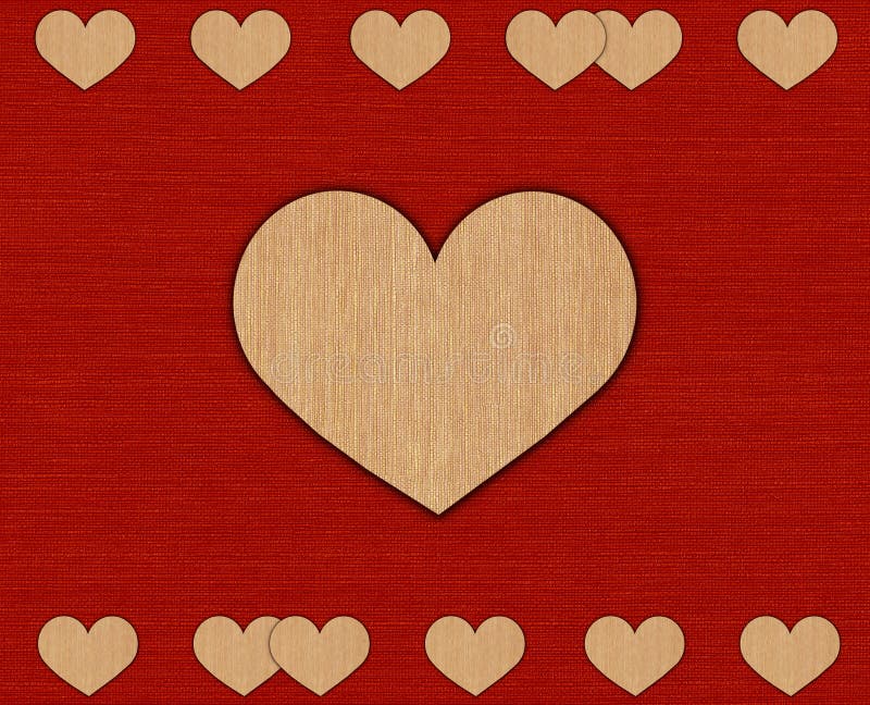 Scheda della tessile con i cuori. illustrazione di stock Scheda della tessile con i cuori. illustrazione di stock