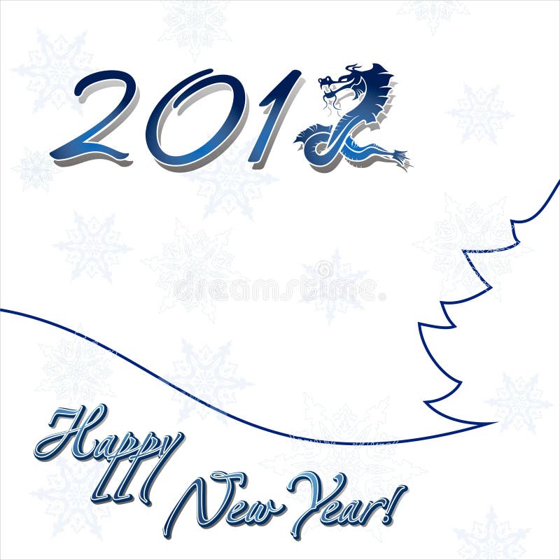 Scheda di anno nuovo felice illustrazione di stock Scheda di anno nuovo felice illustrazione di stock