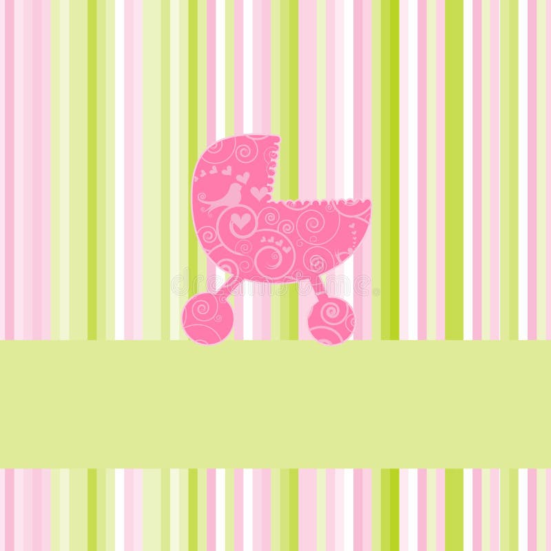Scheda di annuncio di arrivo del bambino royalty illustrazione gratis Scheda di annuncio di arrivo del bambino royalty illustrazione gratis