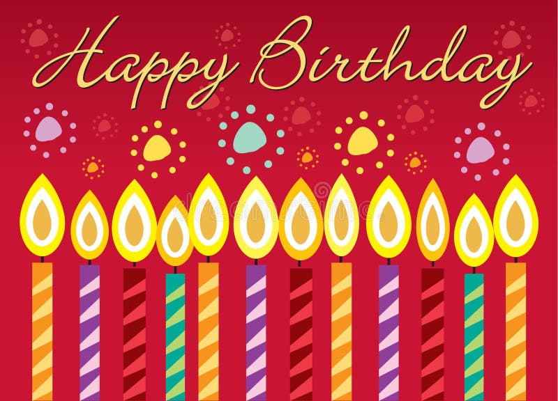 Scheda di compleanno illustrazione di stock
