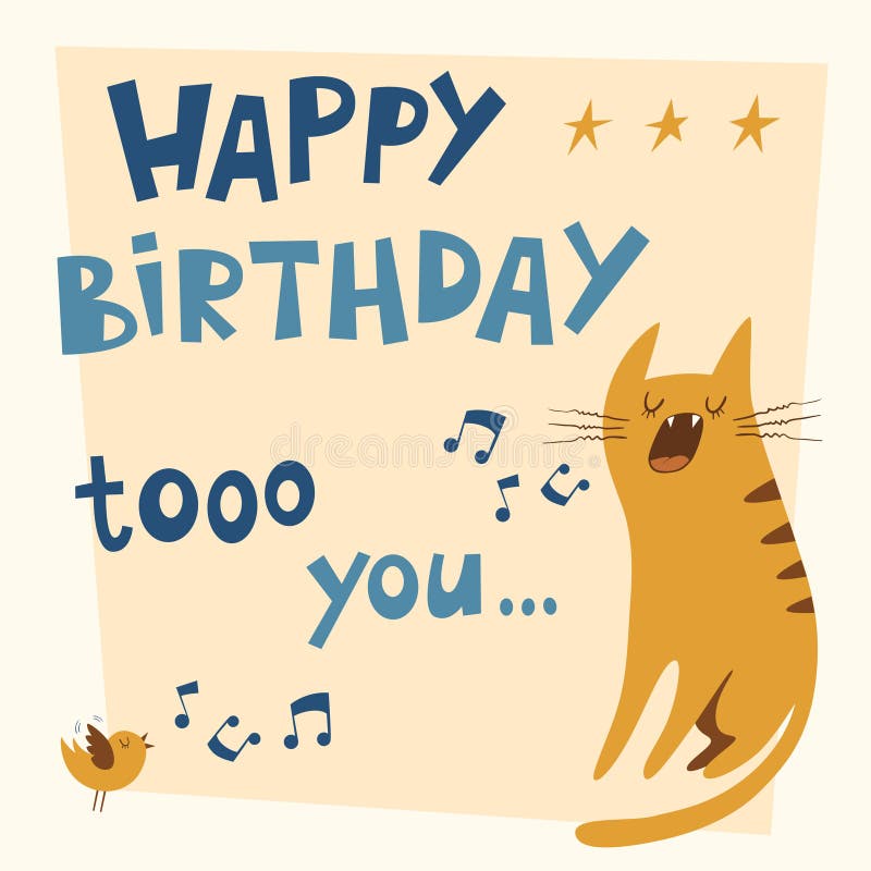 Scheda di vettore di buon compleanno illustrazione vettoriale