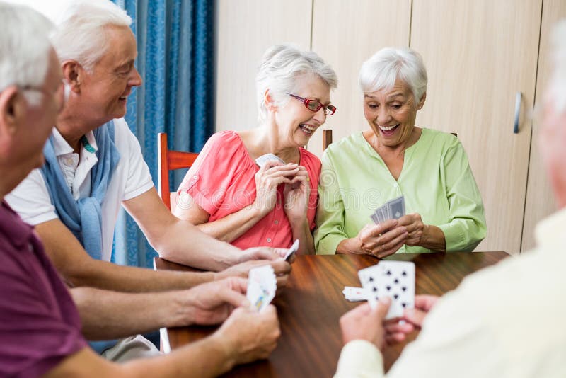 Schede di gioco degli anziani immagine stock Schede di gioco degli anziani immagine stock