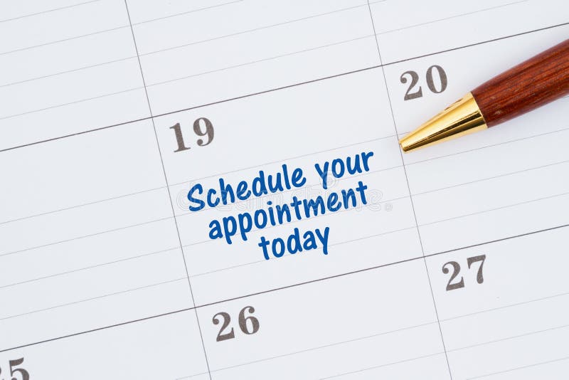 Scheduling votre rendez-vous aujourd'hui sur un calendrier mensuel photo stock Scheduling votre rendez-vous aujourd'hui sur un calendrier mensuel photo stock