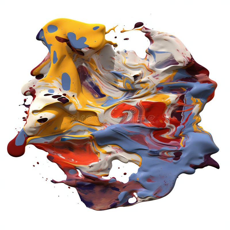 Schegge colorate di pittura isolate su fondo bianco royalty illustrazione gratis